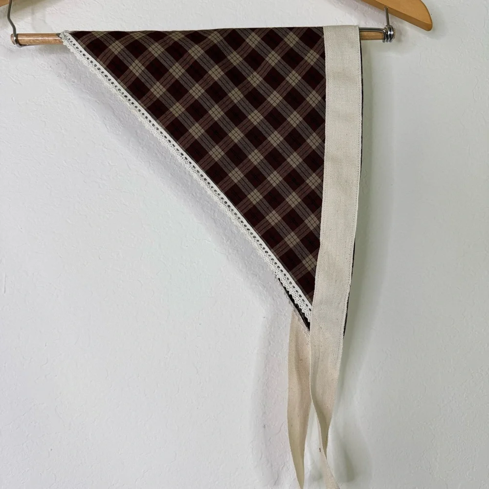 Fall Bandana Hair Scarf Handmade Plaid